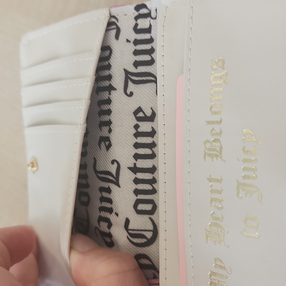 Juicy Couture Pink Heart Charm Wallet Small Cards And Money Organazer Logo Case - Picture 8 of 13